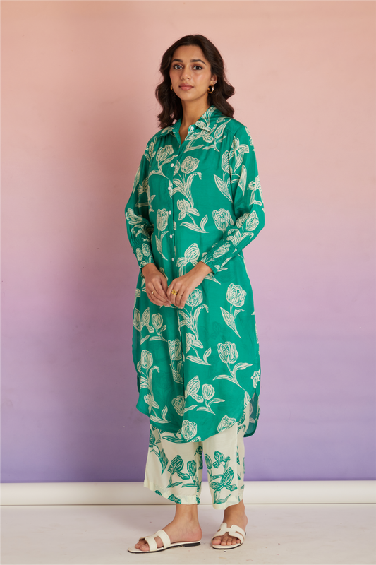 Noor Button Down Tunic Set