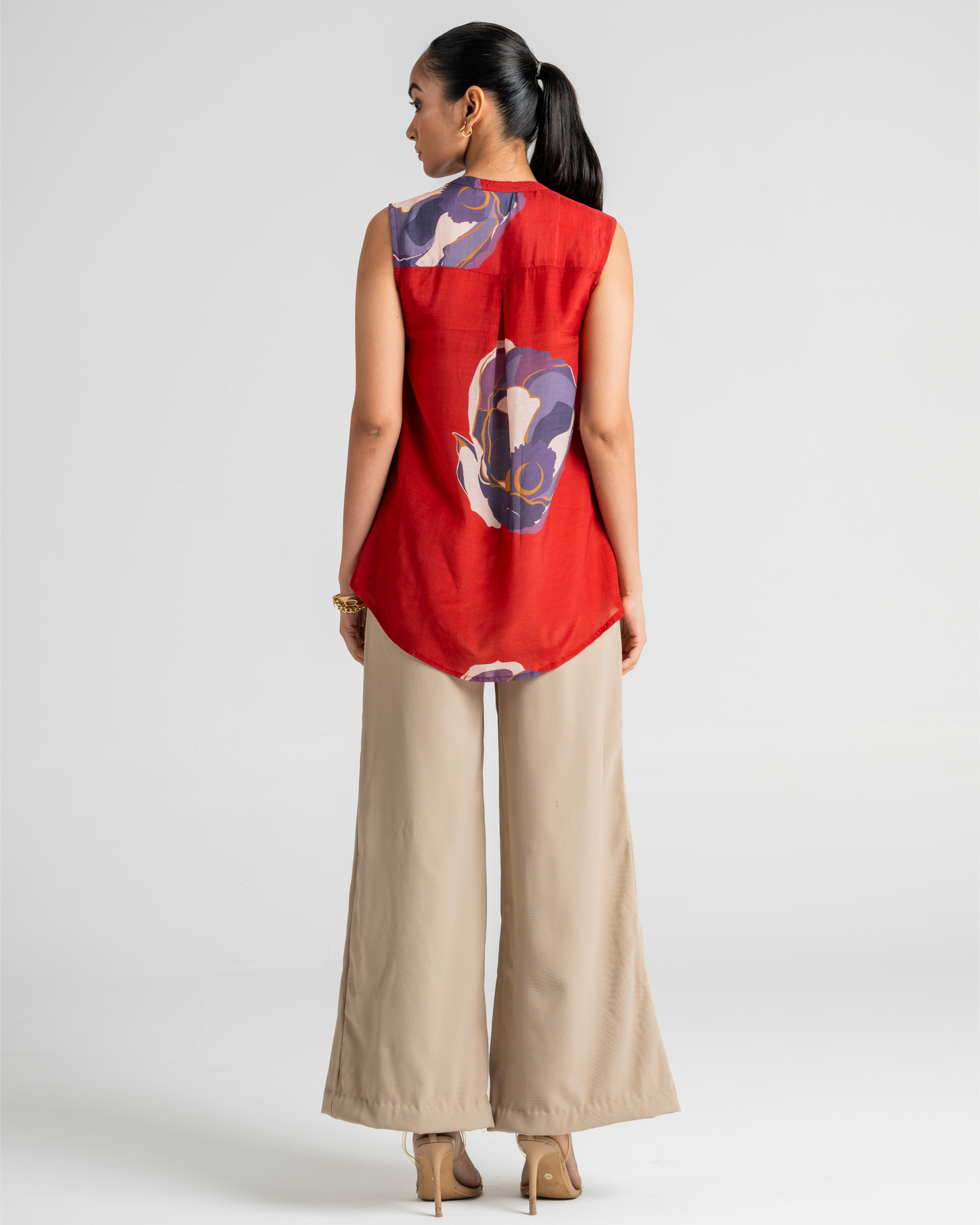 Layla Sleeveless Top- Red