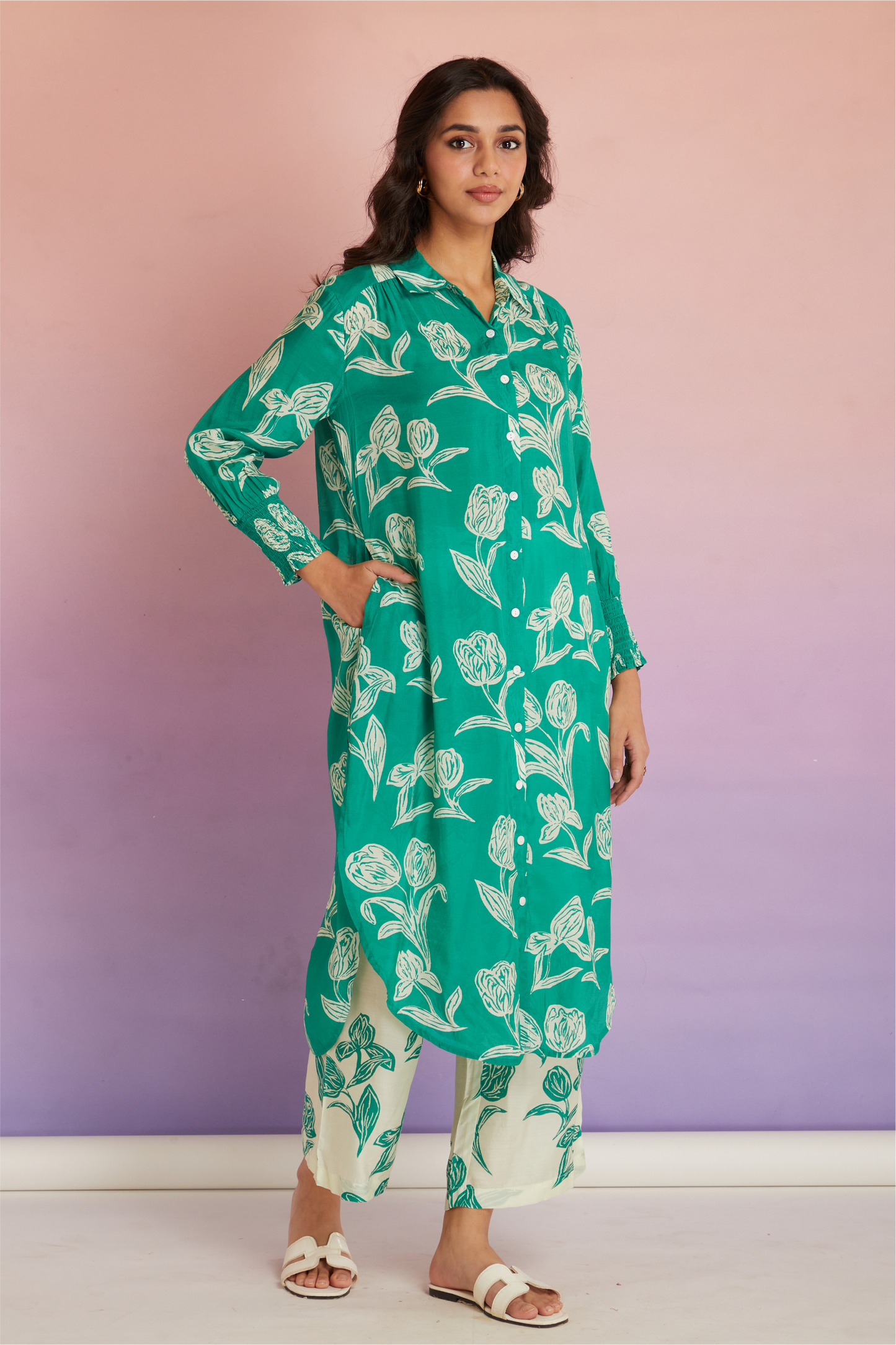 Noor Button Down Tunic Set