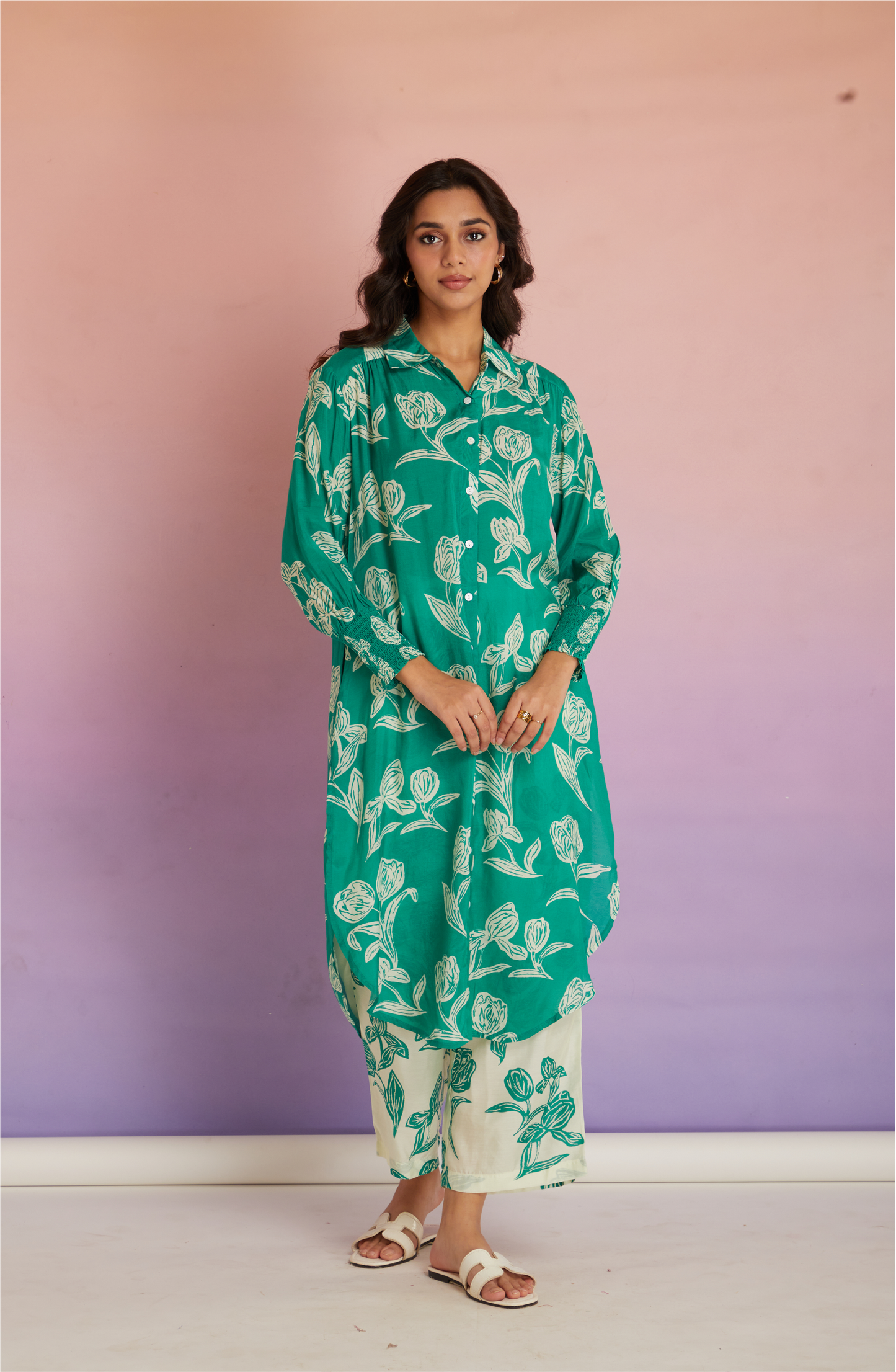 Noor Button Down Tunic Set